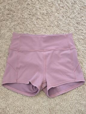 lululemon athletica Light Pink High-Rise Bike Shorts